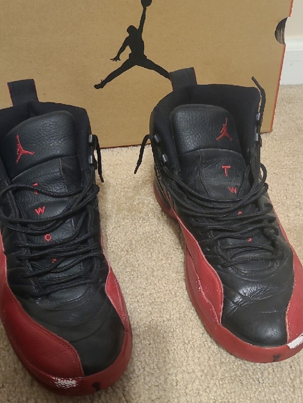 Nike Black and Red High-Top Basketball Sneakers - Picture 2 of 7